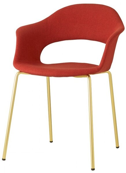SCAB - Židle LADY B POP - červená/mosaz