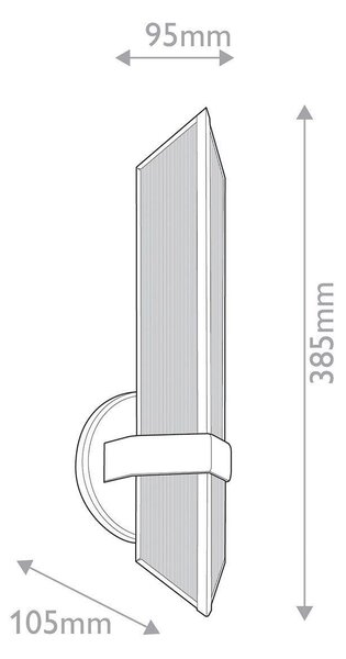 NÁSTĚNNÉ SVÍTIDLO, 38,5/9,5/10,5 cm Elstead Lighting - Bodová světla