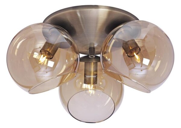 Cottex P2423AA - Stropní svítidlo CAPELLA 3xE14/40W/230V pr. 37 cm kouřová/hnědá