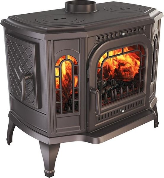 Litinová krbová kamna P7 LB s varnými plotnami - 10,5 kW ECO