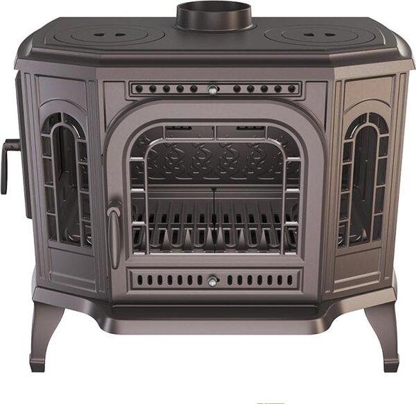 Litinová krbová kamna P7 LB s varnými plotnami - 10,5 kW ECO