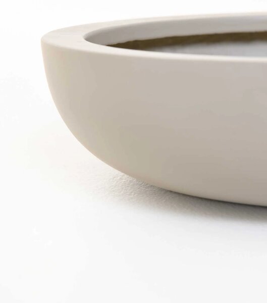 Mísa na květiny PLANA, sklolaminát, průměr 34 cm, krémová