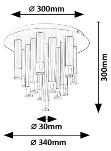 Rabalux 98071354 přisazené stropní svítidlo Ramira G9
