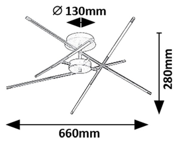 Rabalux 98071339 LED přisazené stropní svítidlo Henli2 | 40W integrovaný LED zdroj | 2800lm | 3000K