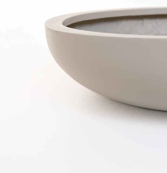 Mísa na květiny PLANA, sklolaminát, průměr 43 cm, krémová