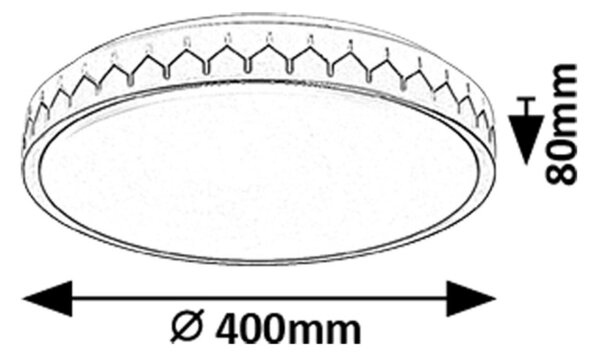 Rabalux 98071303 LED přisazené stropní svítidlo Malin | 24W integrovaný LED zdroj | 1500lm | 3000-6500K