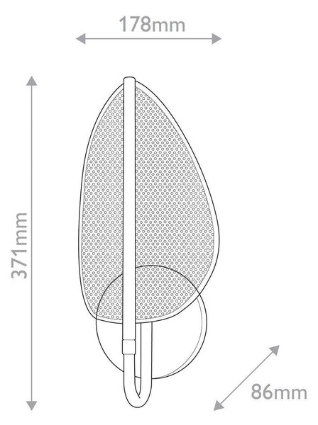 NÁSTĚNNÉ LED SVÍTIDLO, 37,1/17,8 cm Elstead Lighting - Nástěnná svítidla