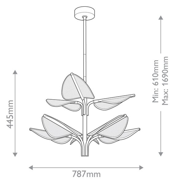 LED LUSTR, 44,5/78,7 cm Elstead Lighting - Závěsná LED svítidla