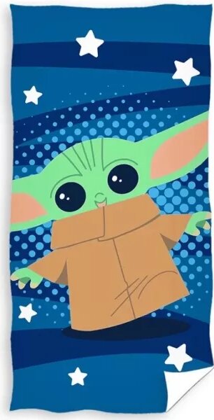 Carbotex osuška Star Wars Baby Yoda a Hvězdičky 70x140 cm