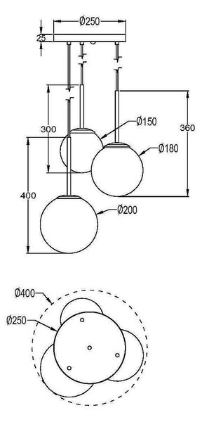 Maytoni Závěsné svítidlo BASIC, 3xE14, Ø 40 cm