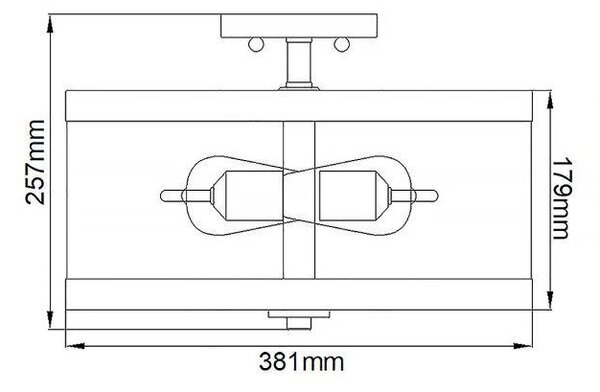 STROPNÍ SVÍTIDLO, 38.1/25.7 cm Elstead Lighting - Stropní svítidla