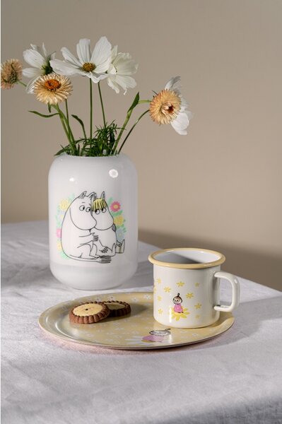Muurla Hrnek Moomin Flowers 0,37l, smalt / žlutý