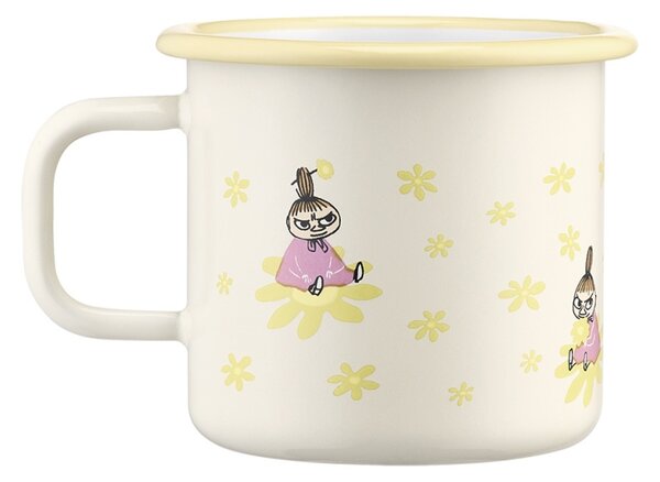 Muurla Hrnek Moomin Flowers 0,37l, smalt / žlutý