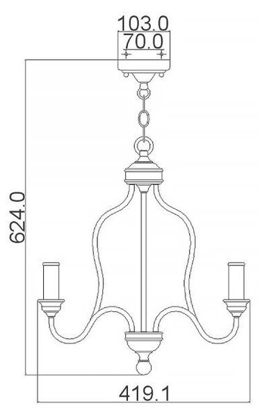 LUSTR, 41.9/59.7 cm Elstead Lighting - Lustry