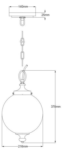 ZÁVĚSNÉ SVÍTIDLO, 21.6/53 cm Elstead Lighting - Závěsná světla