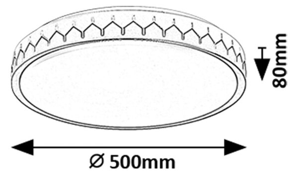 Rabalux 98071304 LED přisazené stropní svítidlo Malin | 48W integrovaný LED zdroj | 3000lm | 3000-6500K