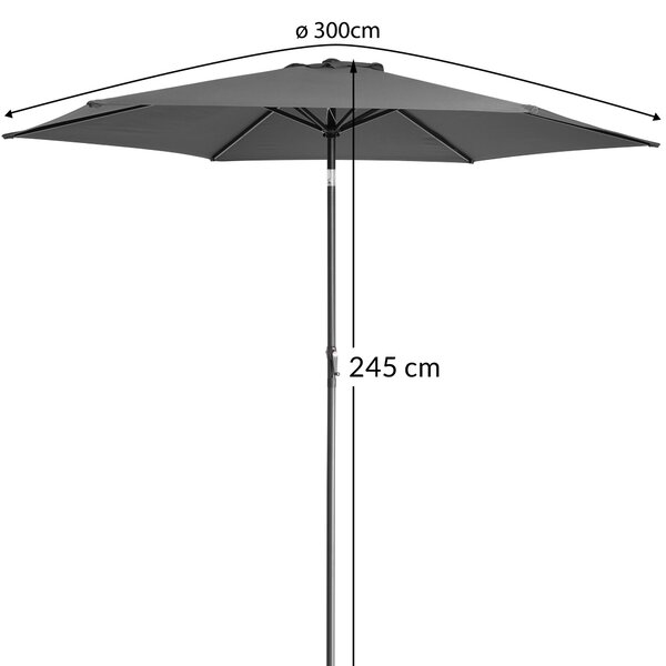 Deuba Zahradní slunečník Ø300 cm - antracit