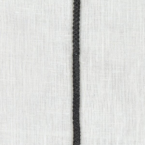Sada 2 dekorativních polštářů MILAS Len 50 x 50 cm Černá/Bílá Pruhovaný vzor
