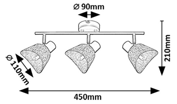 Rabalux 98073007 bodové stropní svítidlo Farelia E14