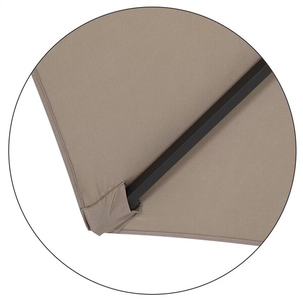 Deuba Zahradní slunečník Ø300 cm - taupe