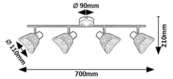 Rabalux 98073008 bodové stropní svítidlo Farelia E14