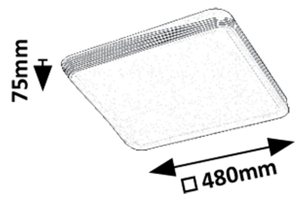 Rabalux 98071166 LED přisazené stropní svítidlo Druzor | 40W integrovaný LED zdroj | 2100lm | 3000K