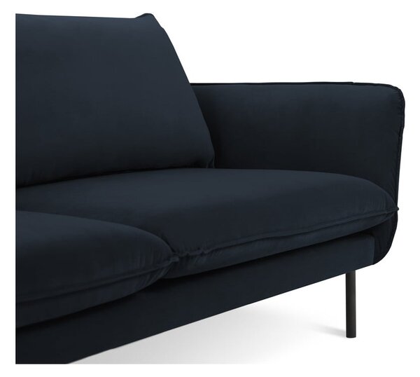 Tmavě modrá sametová pohovka 200 cm Vienna – Cosmopolitan Design
