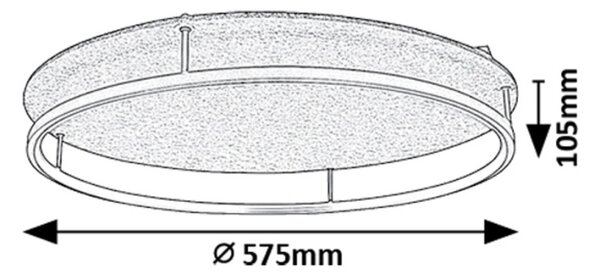 Rabalux 98071033 LED přisazené stropní svítidlo Farenzo | 40W integrovaný LED zdroj | 2000lm | 3000+4000K