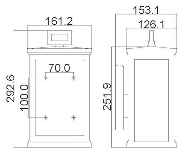 VENKOVNÍ NÁSTĚNNÉ SVÍTIDLO, 16,1/15,3/29,3 cm Elstead Lighting - Venkovní nástěnná světla