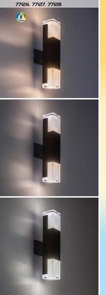 Rabalux 98077126 LED venkovní nástěnné svítidlo Darvas | 7W integrovaný LED zdroj | 450lm | 2700+4000K