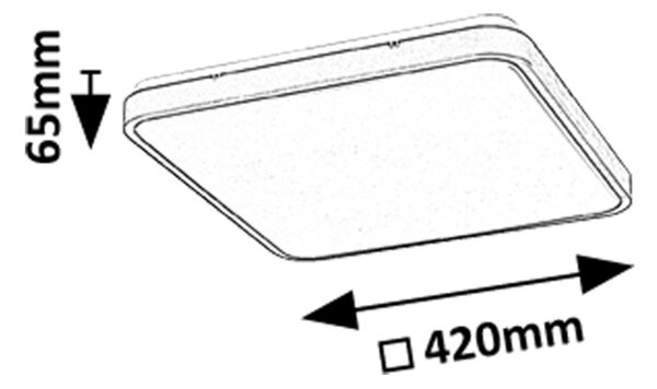 Rabalux 98071434 LED venkovní stropní svítidlo Alenzo | 36W integrovaný LED zdroj | 2300lm | 3000-6000K