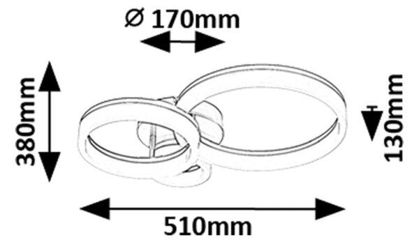Rabalux 98071383 LED přisazené stropní svítidlo Amilia | 24W integrovaný LED zdroj | 2400lm | 3000+4000+6500K