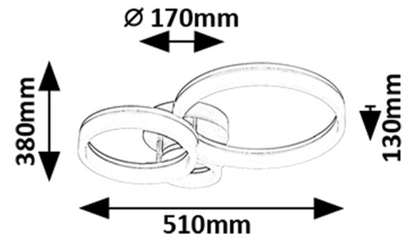 Rabalux 98071387 LED přisazené stropní svítidlo Amilia | 24W integrovaný LED zdroj | 2650lm | 3000+4000+6500K