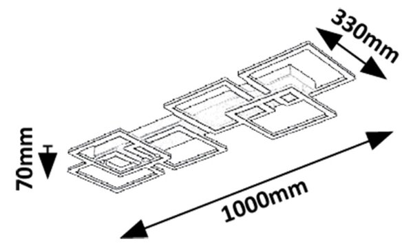 Rabalux 98071390 LED přisazené stropní svítidlo Fatma | 40W integrovaný LED zdroj | 3500lm | 3000-6500K