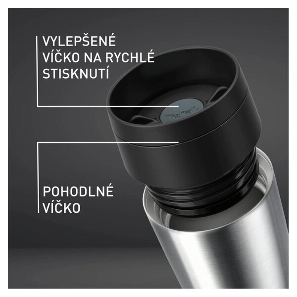 Cestovní hrnek ve stříbrné barvě 360 ml – Tefal