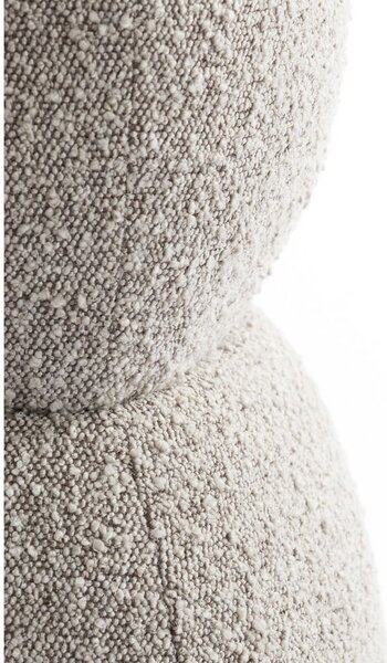 Béžový taburet z textilie bouclé Leyla – Light & Living
