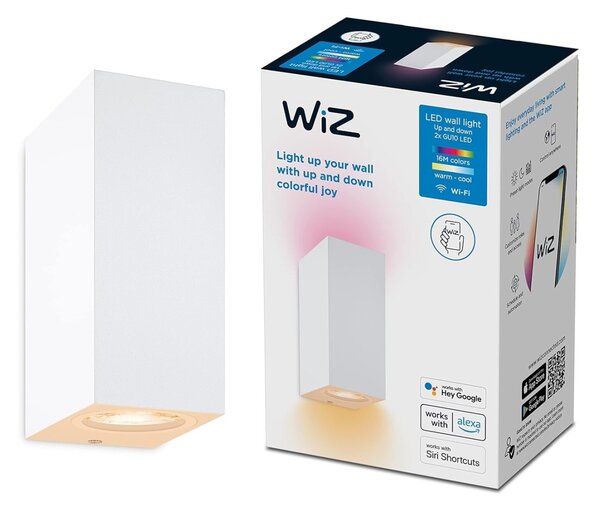 Wiz Colors 8719514554597 nástěnné svítidlo 2xGU10 | 2x5W | 345lm | 2200-6500K | RGB - bílá