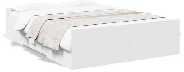 Rám postele se zásuvkami bílý 120 x 190 cm kompozitní dřevo 3280321
