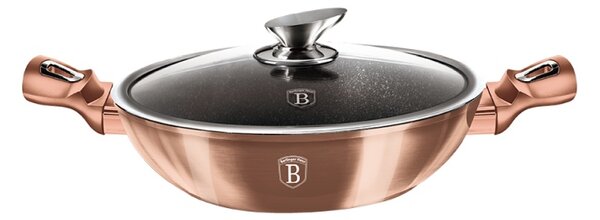 Pánev WOK s mramorovým povrchem 30 cm Rosegold Metallic Line
