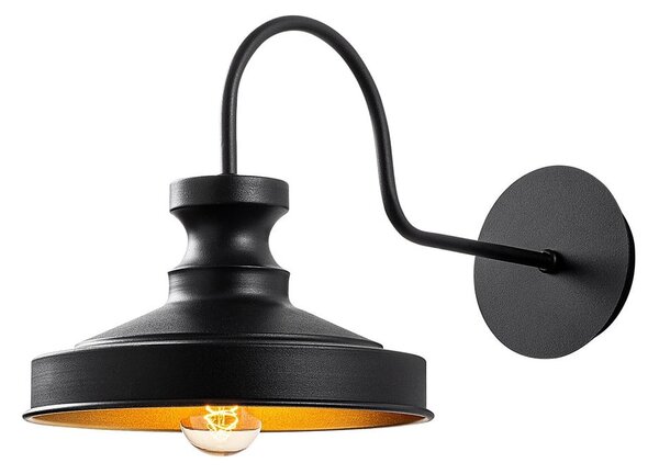 Černé nástěnné svítidlo ø 22 cm Kiruna – Opviq lights