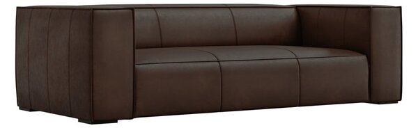 Tmavě hnědá kožená pohovka 227 cm Madame – Windsor & Co Sofas