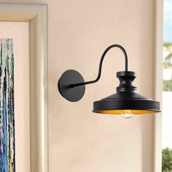 Černé nástěnné svítidlo ø 22 cm Kiruna – Opviq lights