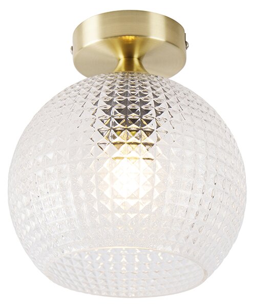 Chytré stropní svítidlo Art Deco mosazné vč. Wifi A60 - Sphere