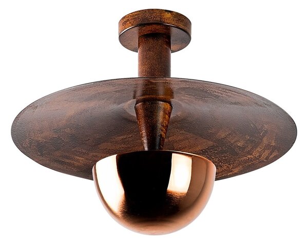 Stropní svítidlo v měděné barvě s kovovým stínidlem ø 38 cm Kurt – Opviq lights
