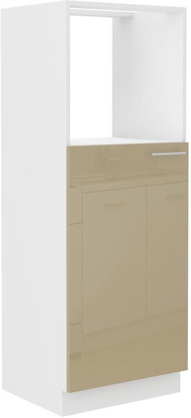 Vysoká skříň na vestavěnou troubu LARA cappuccino lesk, 60 DKPL-162 1F