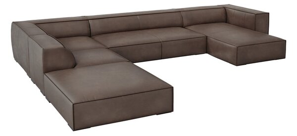 Hnědá kožená rohová pohovka (levý roh) Madame – Windsor & Co Sofas