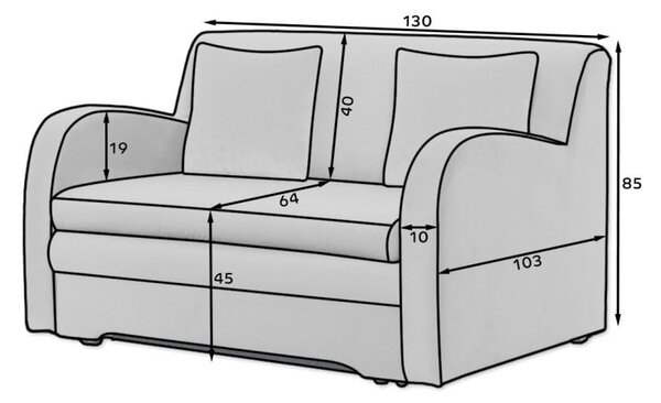 Bílá rozkládací/s úložným prostorem pohovka z textilie bouclé 130 cm Ario – ELTAP