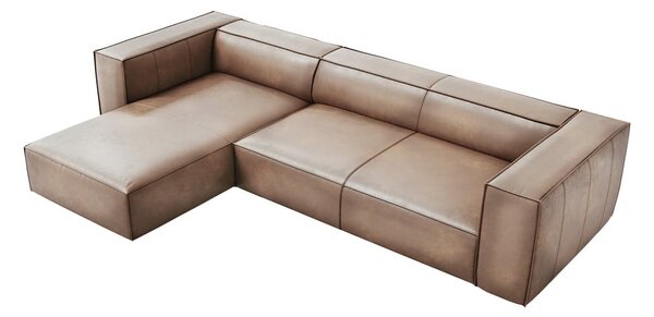 Světle hnědá kožená rohová pohovka (levý roh) Madame – Windsor & Co Sofas