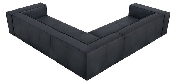 Tmavě modrá kožená rohová pohovka (variabilní) Madame – Windsor & Co Sofas