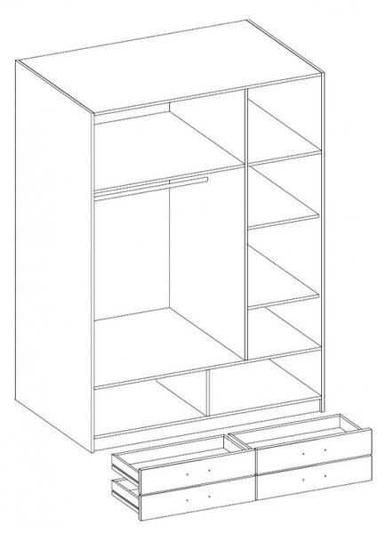 Šatní skříň ANIMAL, 135x194, buk